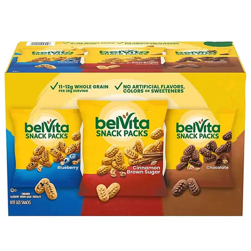 belVita Bites Breakfast Biscuits Variety Pack, 1 oz, 36 Pack – Crunchy, Wholesome Snacks with Steady Energy – Great for Breakfast, On-the-Go, or Midday Snacking